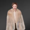 Gold Fox Short Jacket with Shawl Collar