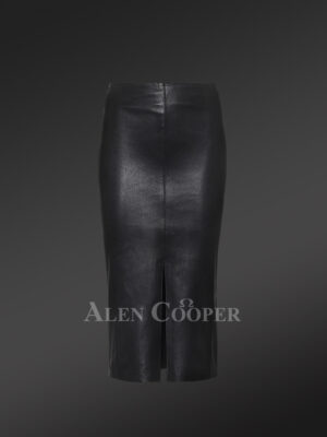 Ocean Drive Leather Midi Skirt