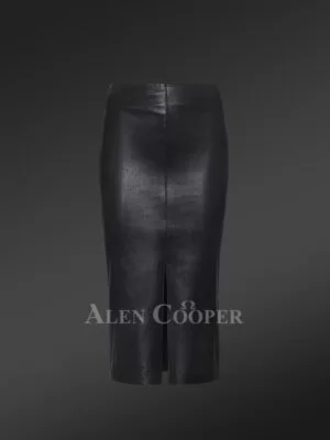 Ocean Drive Leather Midi Skirt