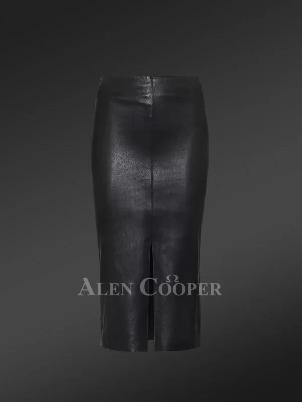 Ocean Drive Leather Midi Skirt