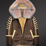 Original Shearling Jackets Redefine Masculinity with Crystal Hood