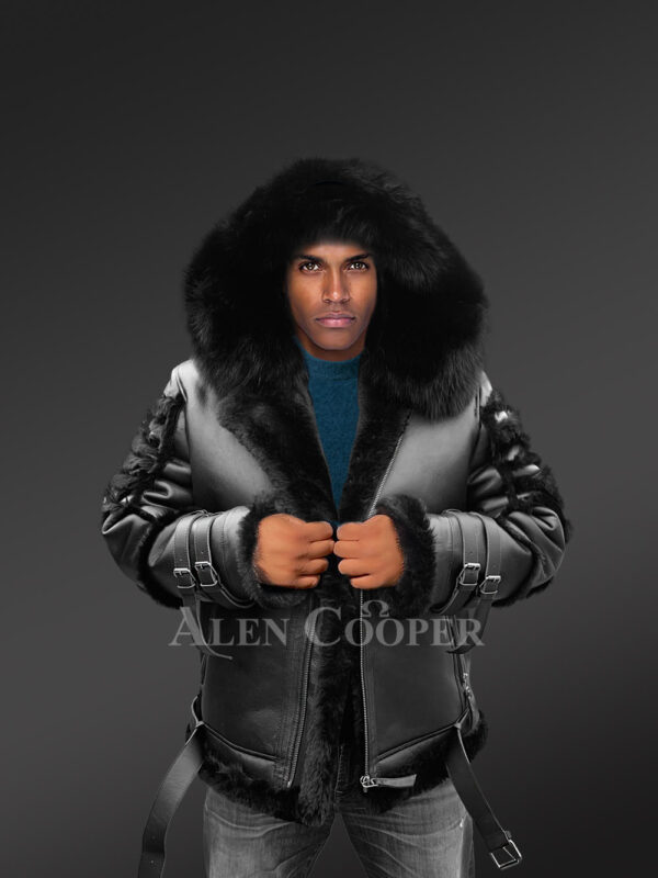 Real Sheepskin Shearling Coat for Men - Image 4