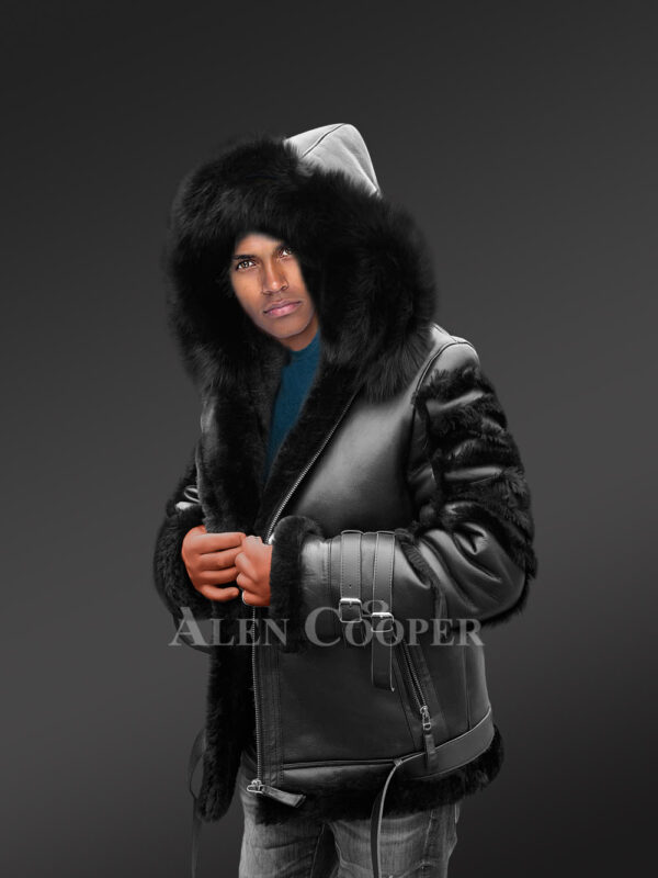 Real Sheepskin Shearling Coat for Men - Image 2