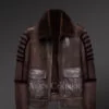 Brown Sheepskin Shearling Bomber