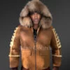 Shearling Aviator Bomber Jacket