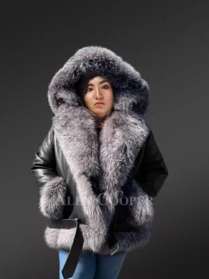Fox Fur Embellished Ladies Jacket