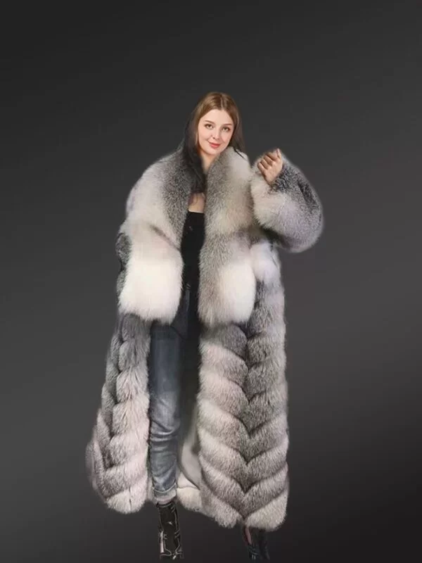 Long Coat with Polar Fox Fur