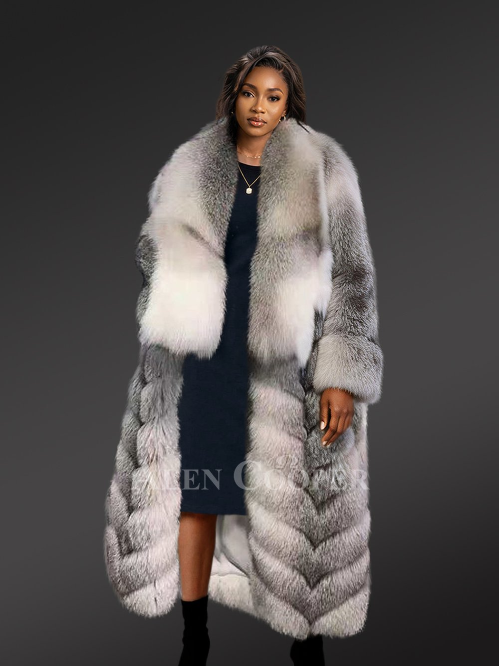 Long Coat with Polar Fox Fur