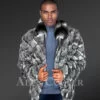 Men Chinchilla Fur Jacket