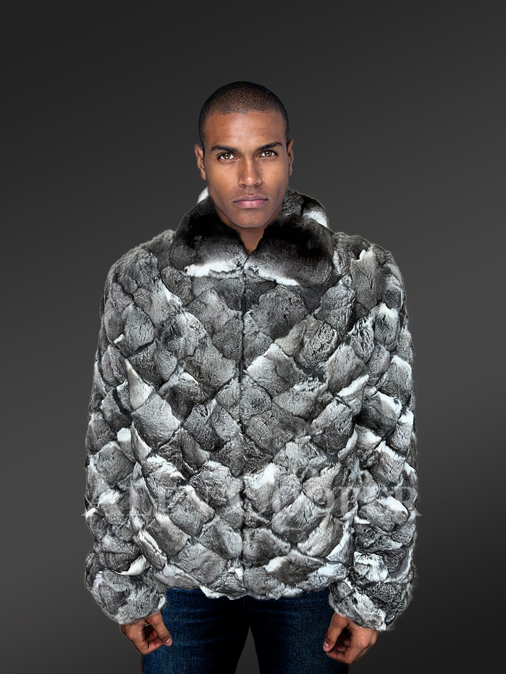 Men Chinchilla Fur Jacket | Real Chinchilla Fur Coat Jacket