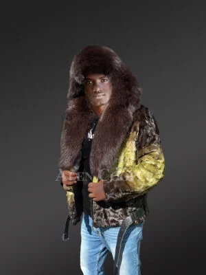 Men Mink Fur Coat