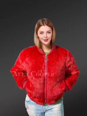 Mink Bomber for Women