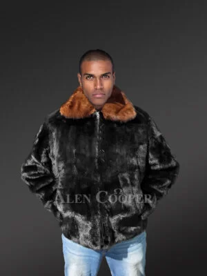 Mink Fur Bomber Coat