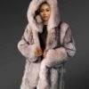 Women Fox Fur Long Coat