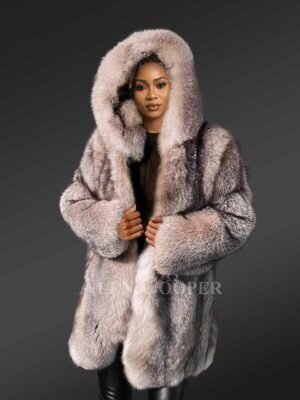 Women Fox Fur Long Coat