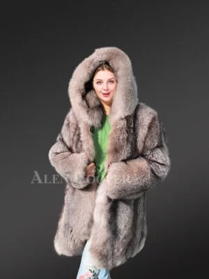 Women Fox Fur Long Coat