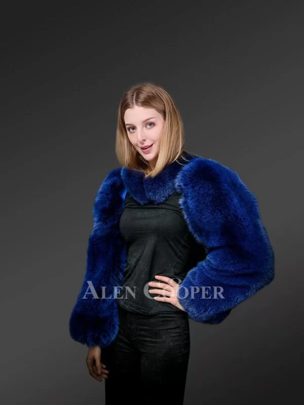 Authentic Full Skin Fox Fur Collar and Sleeve - Image 3