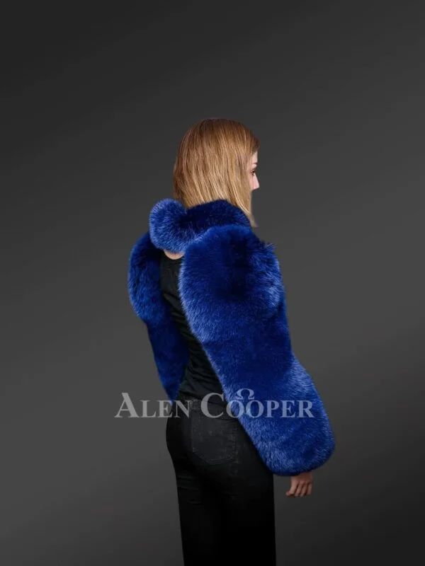 Authentic Full Skin Fox Fur Collar and Sleeve - Image 2