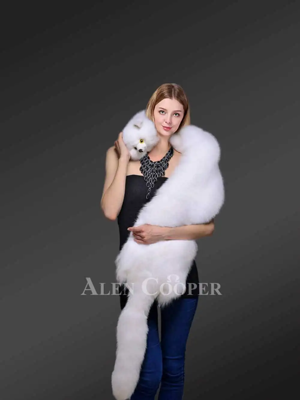 Full Skin Arctic Fox Scraf - Image 3