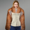 Full Skin Fox Fur Collar and Sleeve