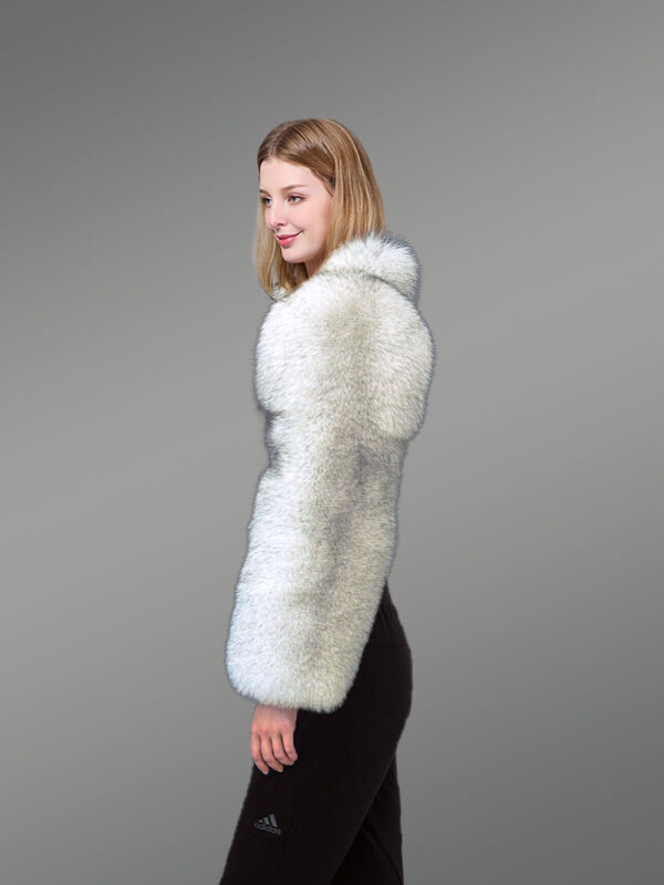 Women’s Detachable Fox Fur Sleeves with Hook Lock Neck Warmer - Image 4