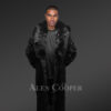 Long Black Rabbit Fur Coat