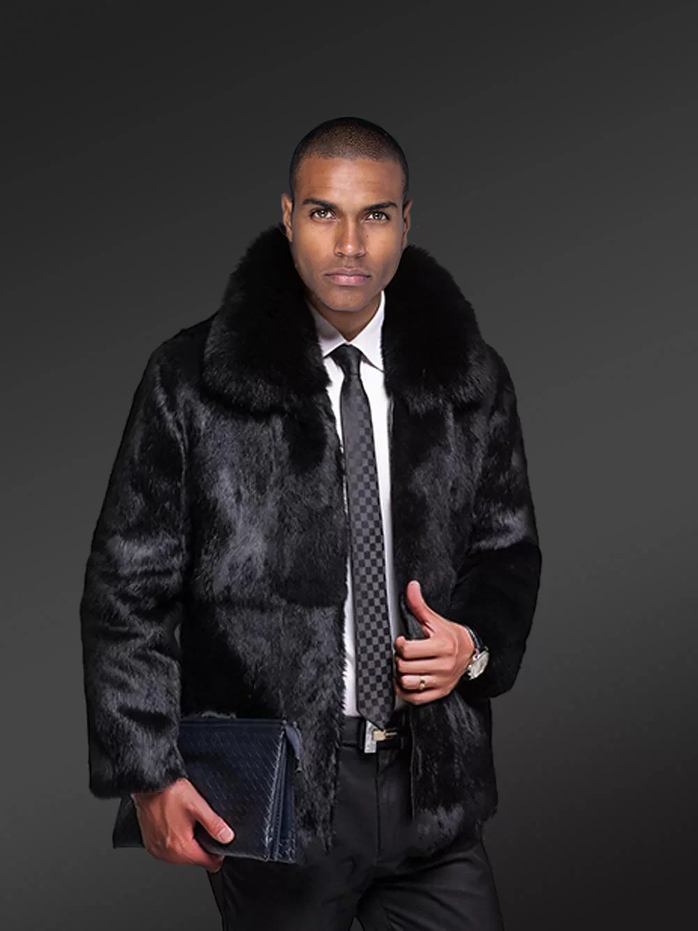 Rabbit fur 2025 collar
