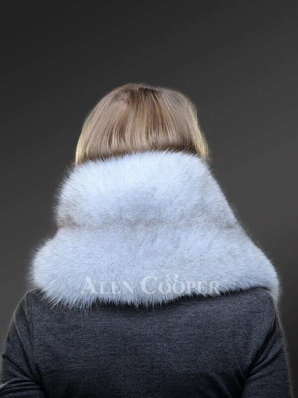 Women’s Real Frost Fox Fur Collar Scarf - Image 6