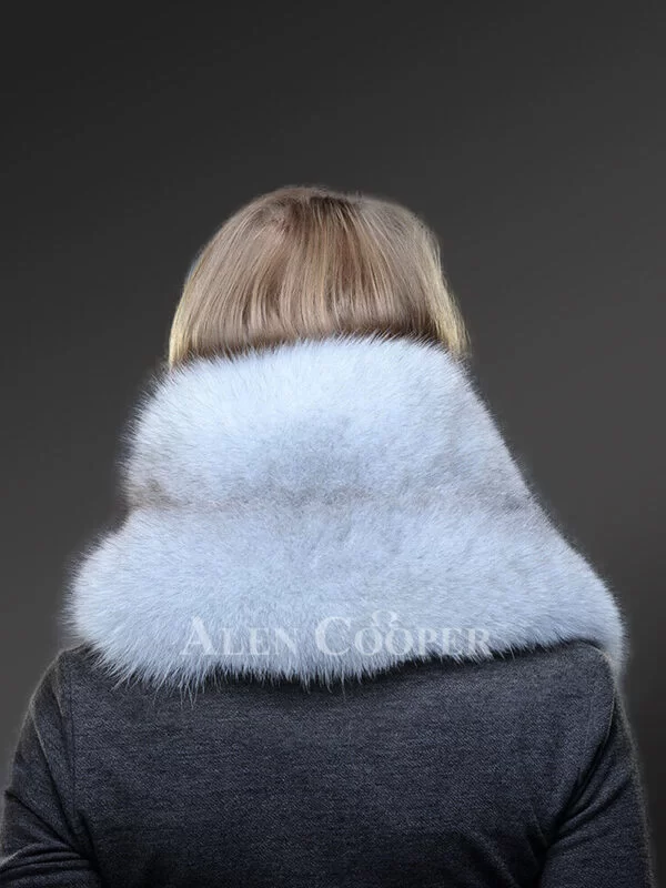 Women’s Real Frost Fox Fur Collar Scarf - Image 6