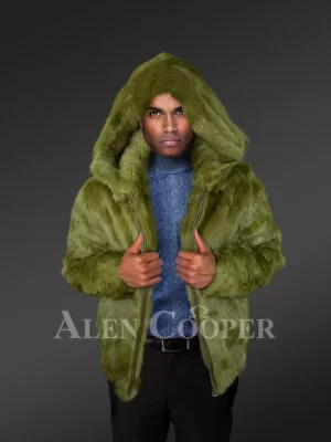Authentic Fur Coats in Olive