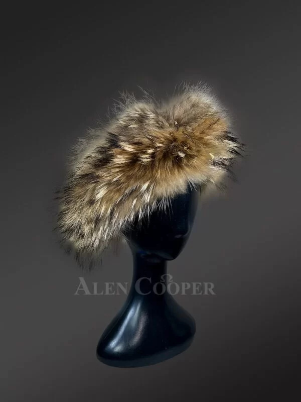 Classic Raccoon Fur Headband for Women - Image 3