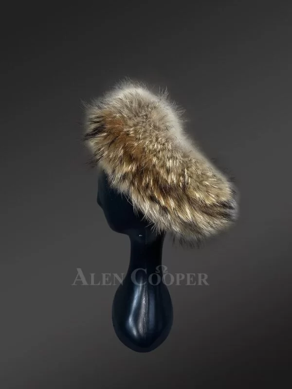 Classic Raccoon Fur Headband for Women - Image 2
