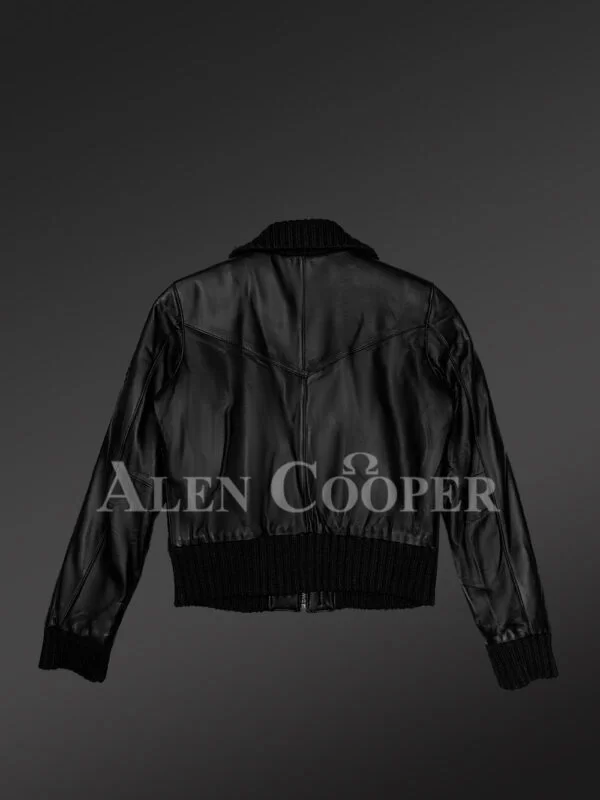 Kids’ Black Moto Leather Jacket - Image 7