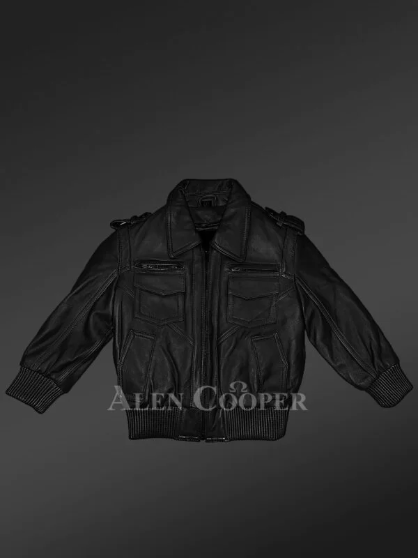 Comfortable Leather Jacket for Kids - Image 2