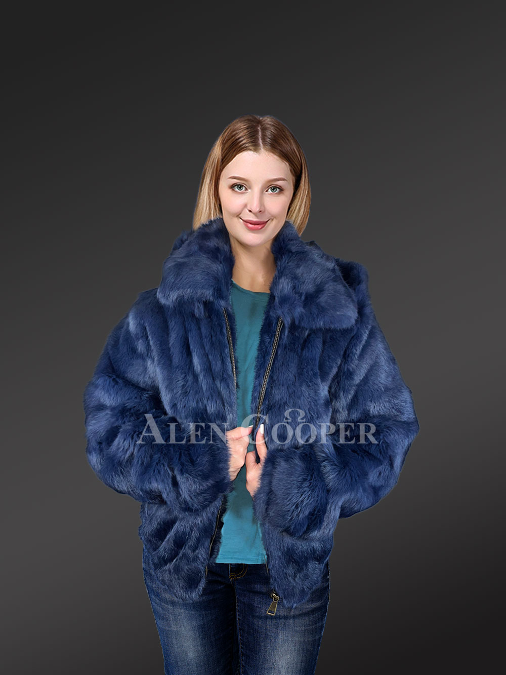 rabbit fur jacket