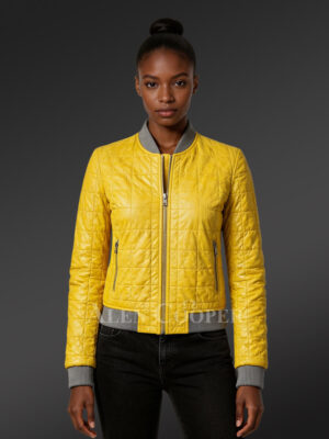 Down Leather Bomber Jacket- A Jazzy Outerwear for Women