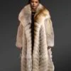 Golden Fox Fur Long Coat