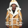 Mens Shearling Long Coat