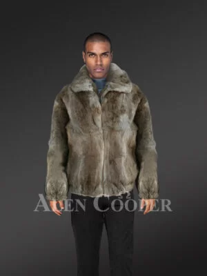 Hare Fur Bomber Jacket