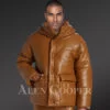 puffer leather bomber jacket