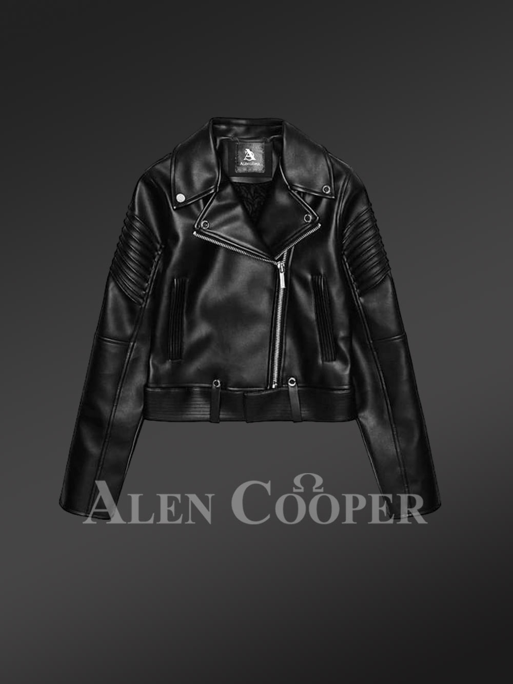 Winter Coats Breakout Ladies Leather Jackets Black Cropped Jacket  Contrasting Textured Cropped Coat Soaked In