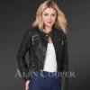 Crop Leather Motorcycle Jacket