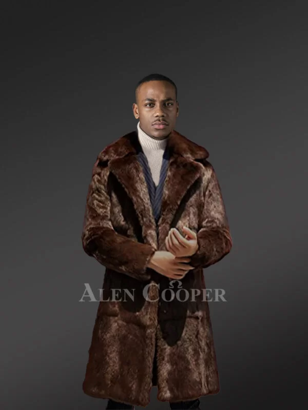 Rabbit fur Bomber Jacket Men