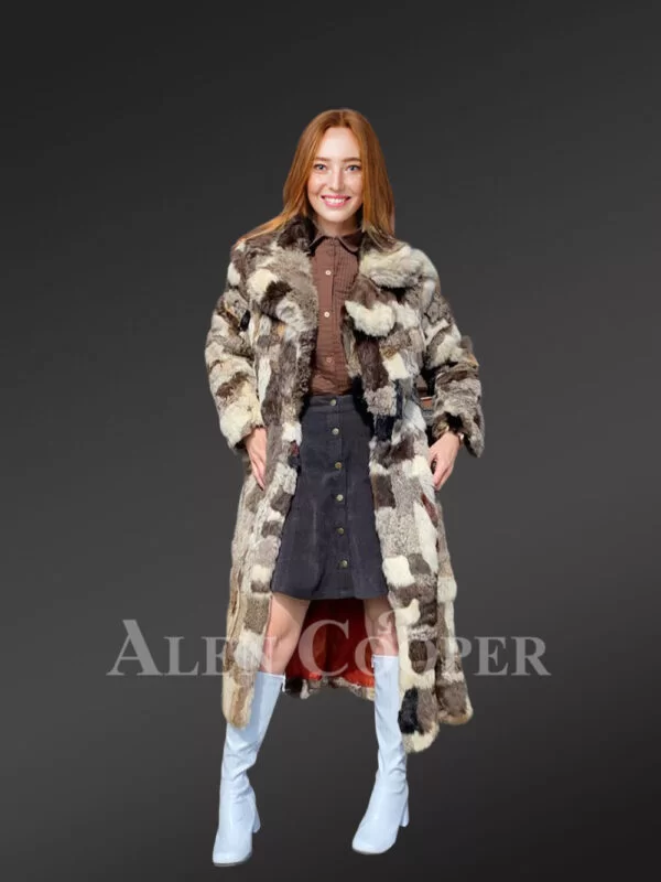 Long Rabbit Fur Coat