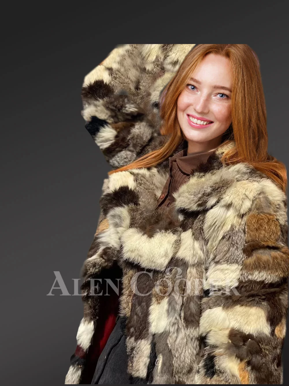 Long Rabbit Fur Coat for Women