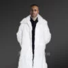 Men Long Rabbit Fur Coat
