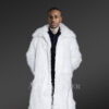 Men Long Rabbit Fur Coat views