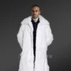 Men Long Rabbit Fur Coat views