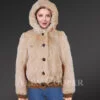 Rabbit Fur Dressy Bomber Jacket