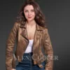 Vintage Brown Biker Jacket